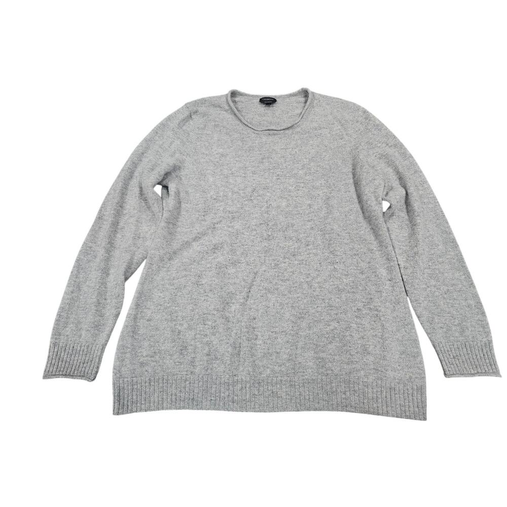 Talbots 100% Cashmere Rolled Neck Gray Pullover Sweater Women’s Large